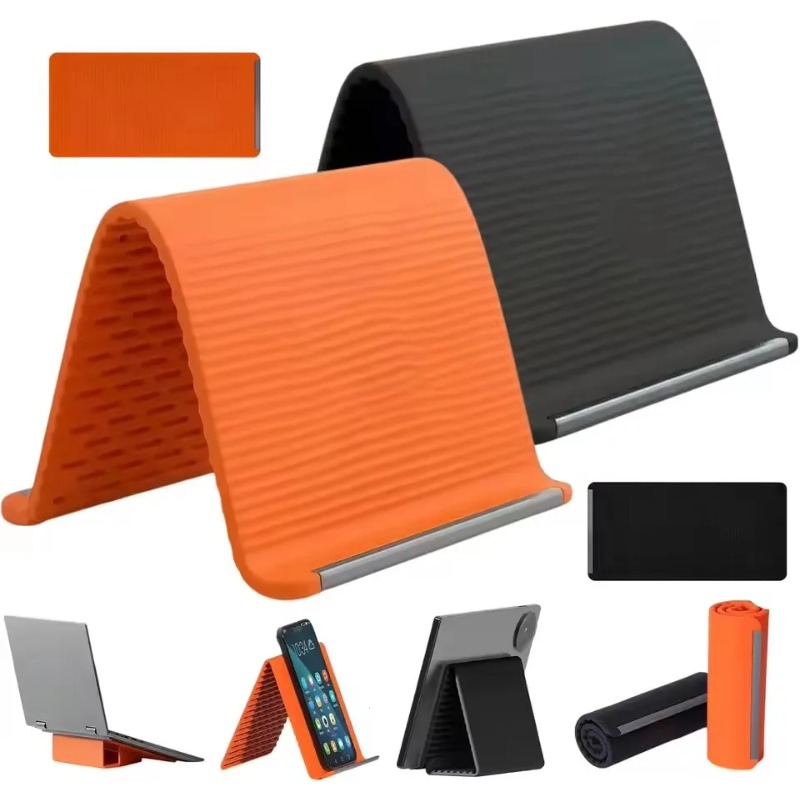 Desk Phone Stand - Flexible Foldable Silicone Phone Holder Portable