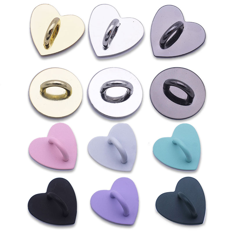 Phone Accessories Vendor - 5PCS Kawaii Adhesive Metal Heart Phone