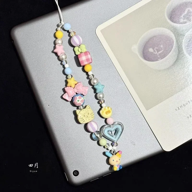 Phone Accessories Chain - Cartoon Usahana Colorful Beading Phone Charm