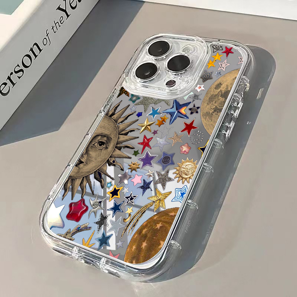 Phone Accessories To Sell - Celestial Gold Glitter Mirror Phone Case