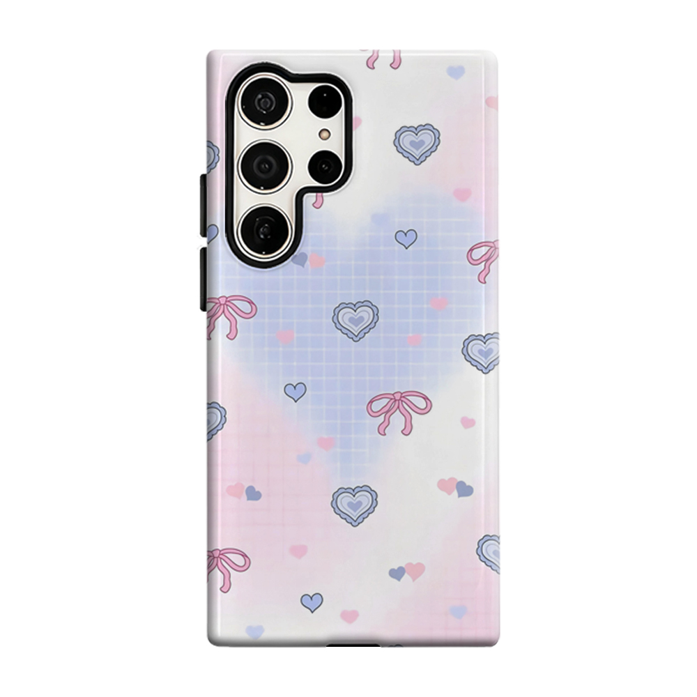 Samsung Galaxy S24 - Pink Blue Heart Bows Samsung Galaxy