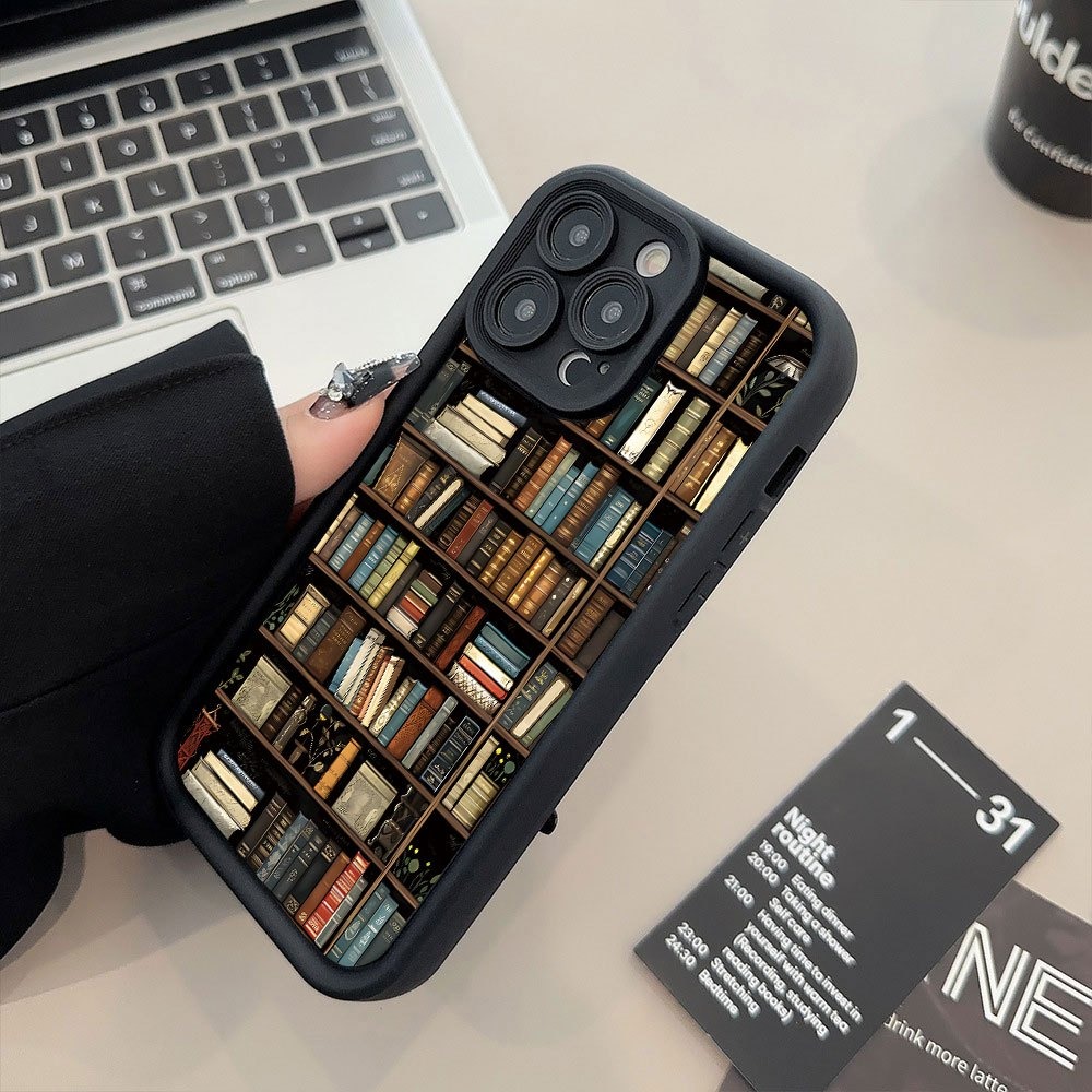 Phone Accessories Iphone - Book Shelf Creative Pattern Phone Case