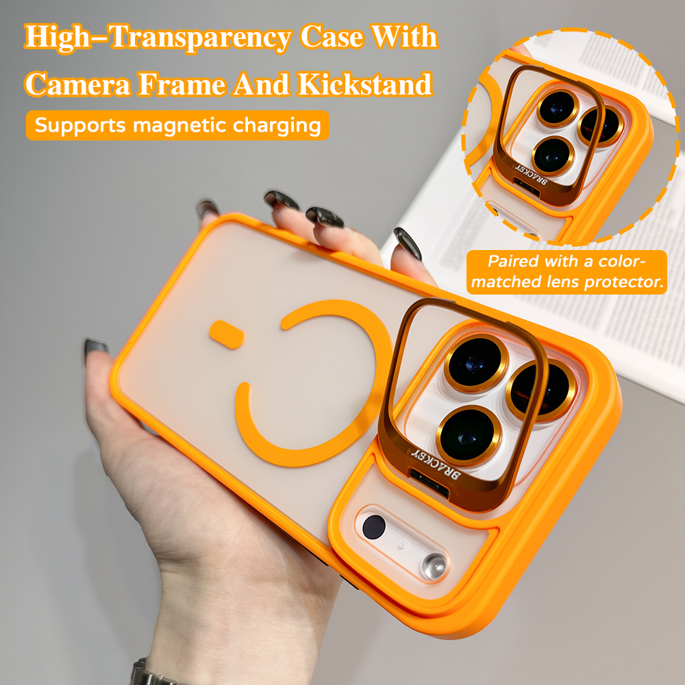Desk Phone Stand - Lens Kickstand Magnetic Phone Case for