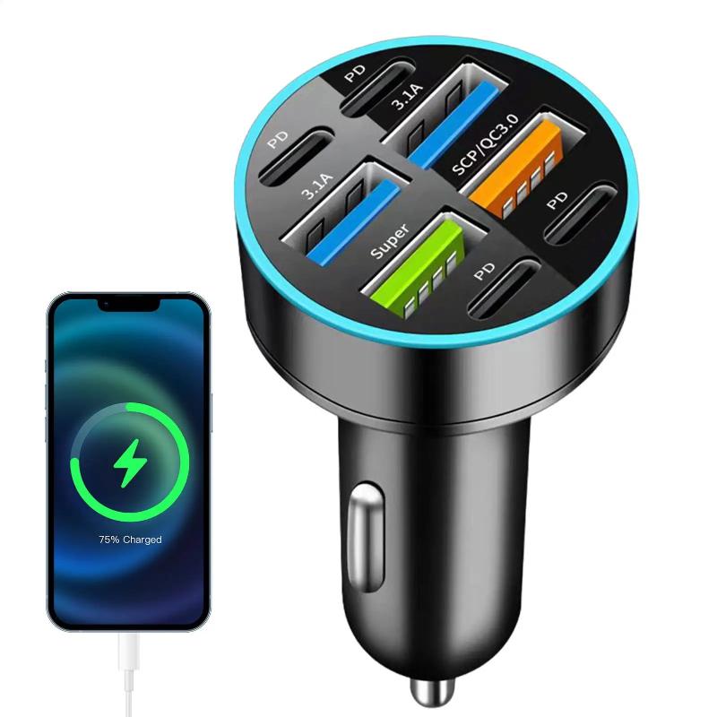 8 Ports USB C Car Charger 100W - đánh giá và giá Usb C Hub