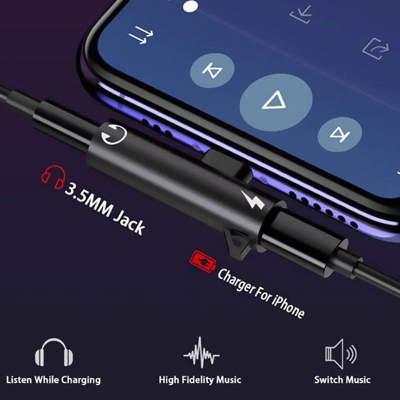 2 In1 Adapter Splitter For iPh - đánh giá và giá Earphone Splitter Jack