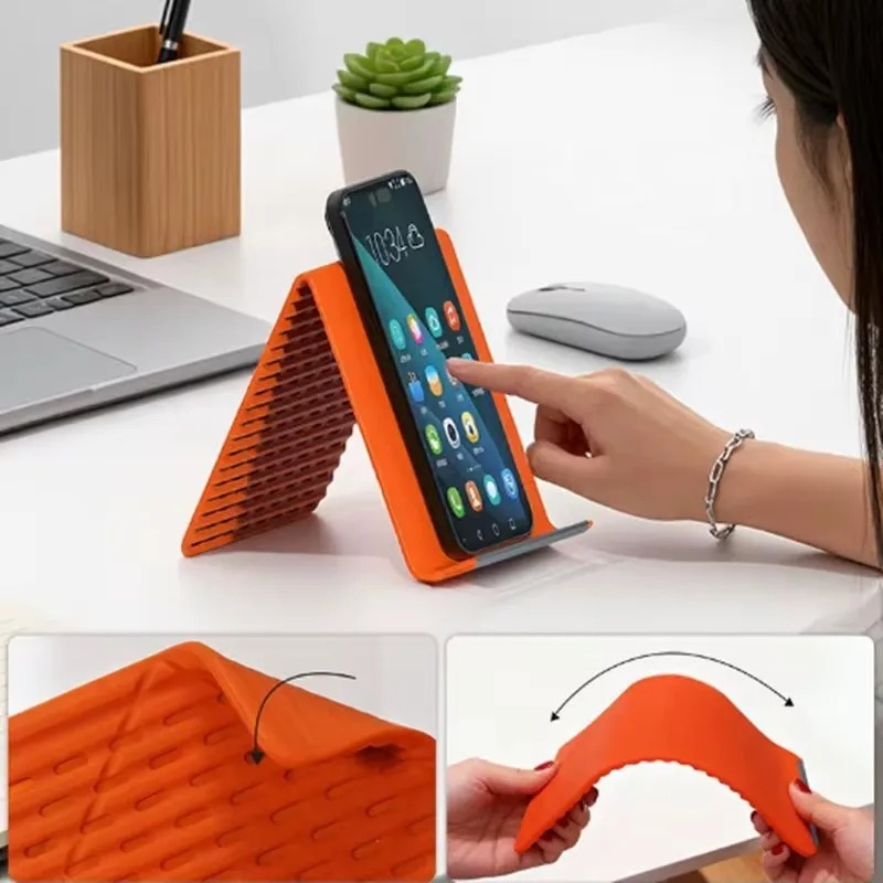Flexible Foldable Silicone Pho - đánh giá và giá Desk Phone Stand