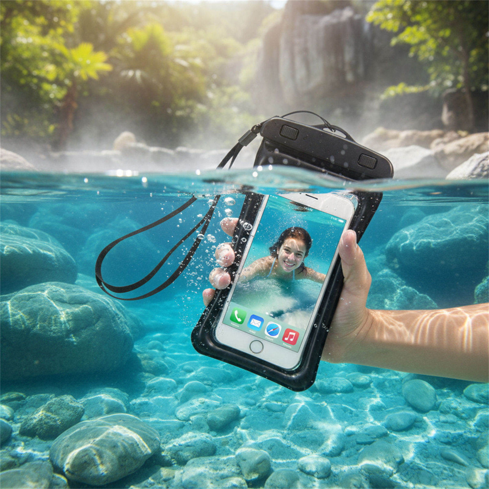 Blue Black Waterproof Phone Ba - đánh giá và giá Phone Accessories Organizer