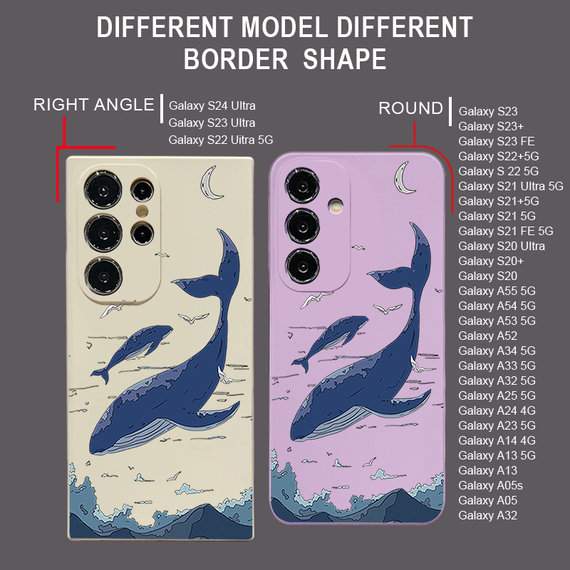 Whales Phone Case For Samsung  - đánh giá và giá Samsung Galaxy A55