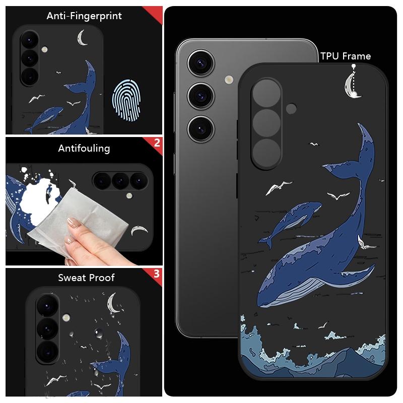 Whales Phone Case For Samsung  - đánh giá và giá Samsung Galaxy A55