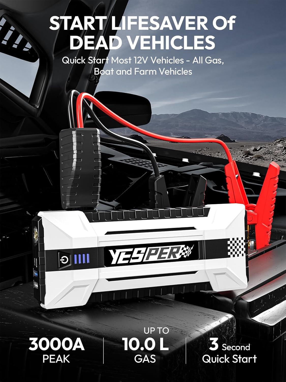 YEPSER YJS20 3000A Peak 12V Ca - đánh giá và giá Portable Charger 20000Mah