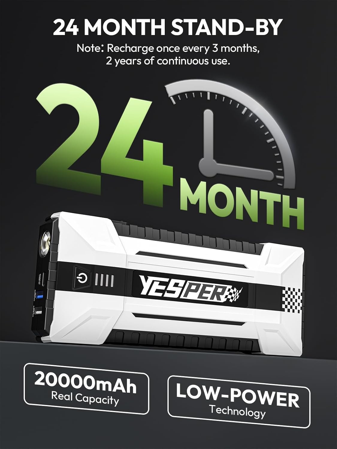 YEPSER YJS20 3000A Peak 12V Ca - đánh giá và giá Portable Charger 20000Mah