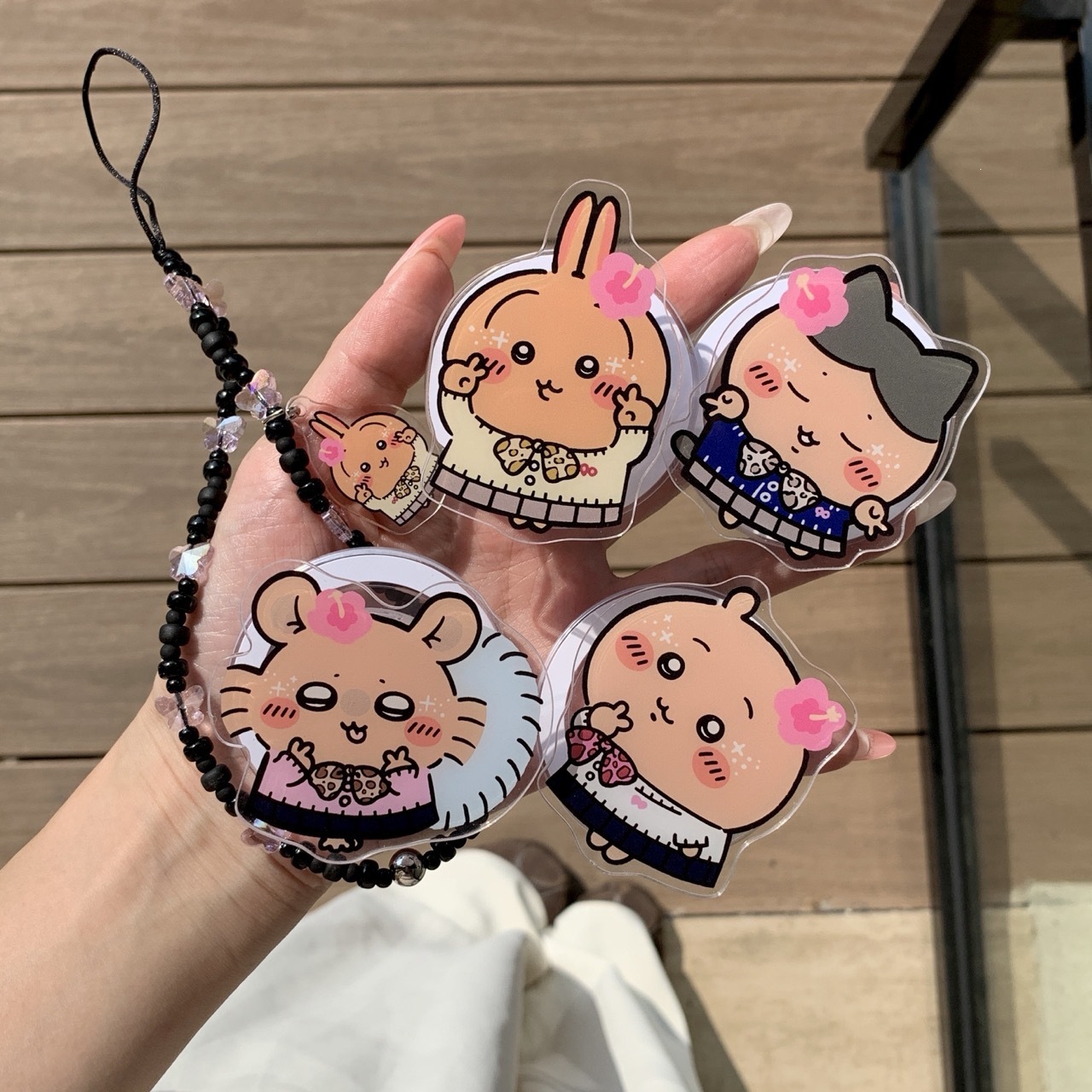 Cute Usagi Hachiware Acrylic P - đánh giá và giá Phone Accessories Chain