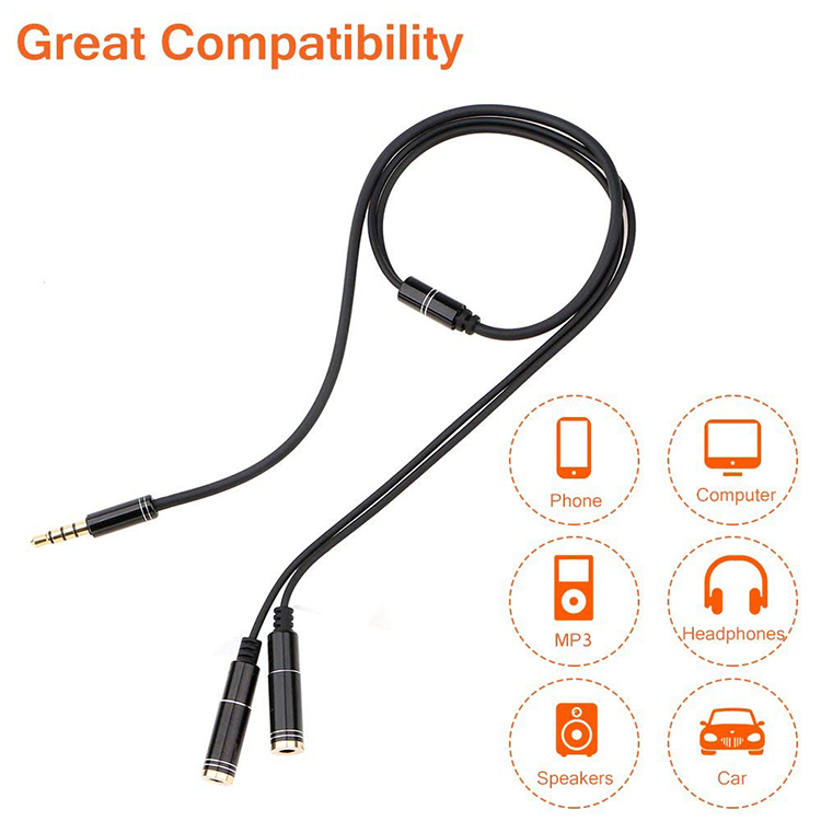 Mic 3.5Mm Y Âm Thanh Di Động B - đánh giá và giá Earphone Splitter Jack